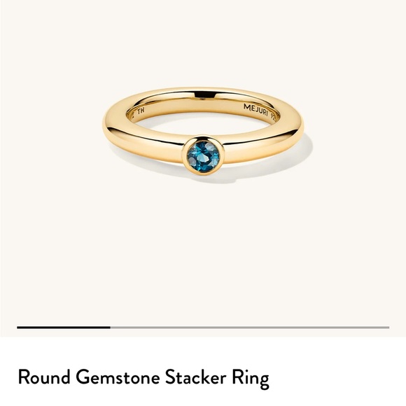 MEJURI Round Gemstone Stacker Ring 💎 - Picture 7 of 10